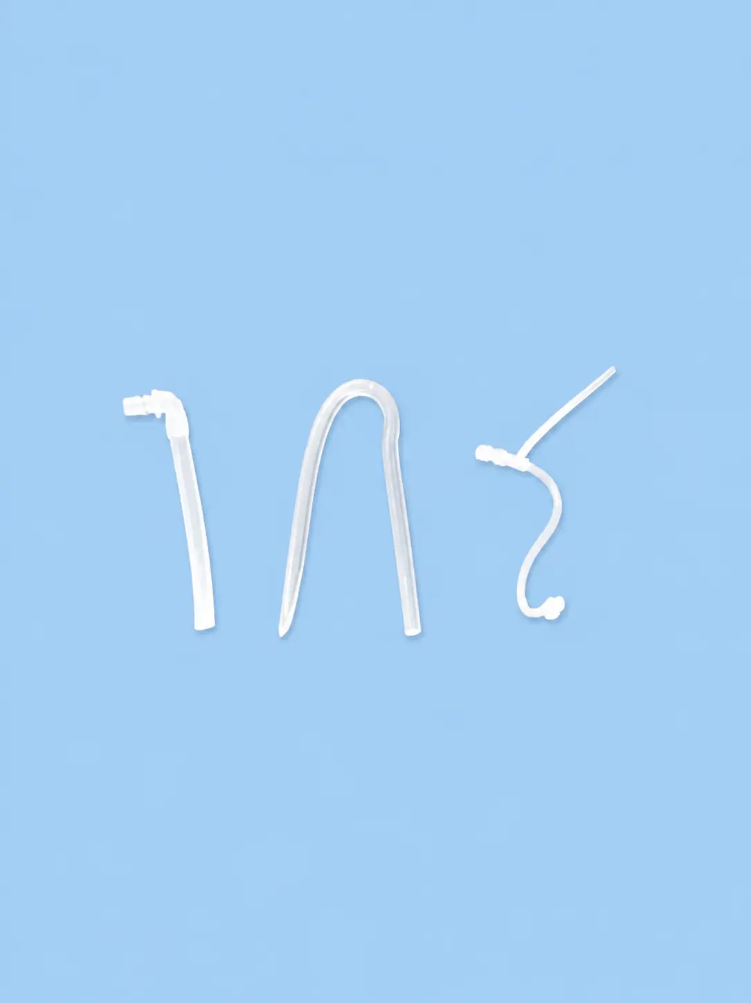 Clear and colored hearing aid tubings with plastic earhooks – compatible with Phonak, Oticon, Resound, Signia, and other major brands
