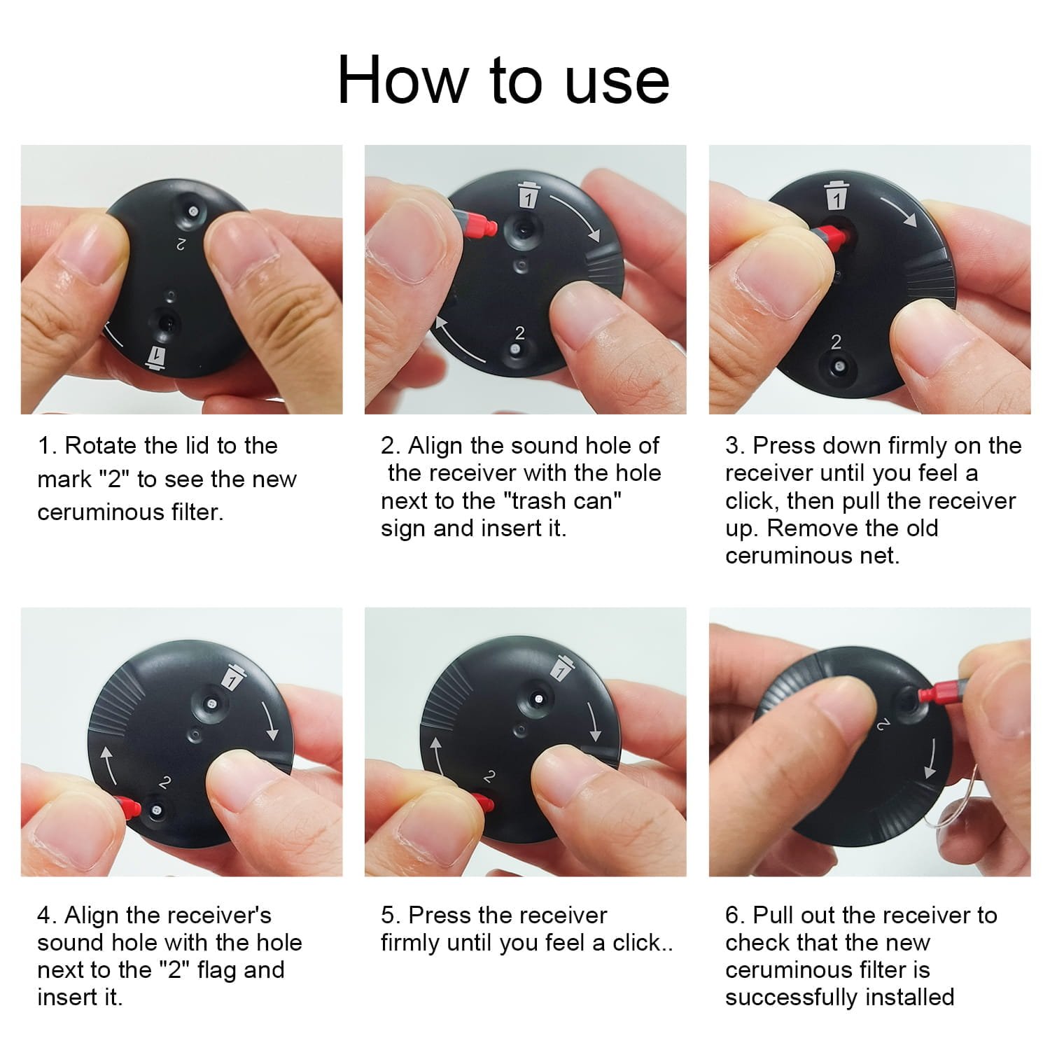 Step-by-step guide on how to use CeruShield Disk wax filters