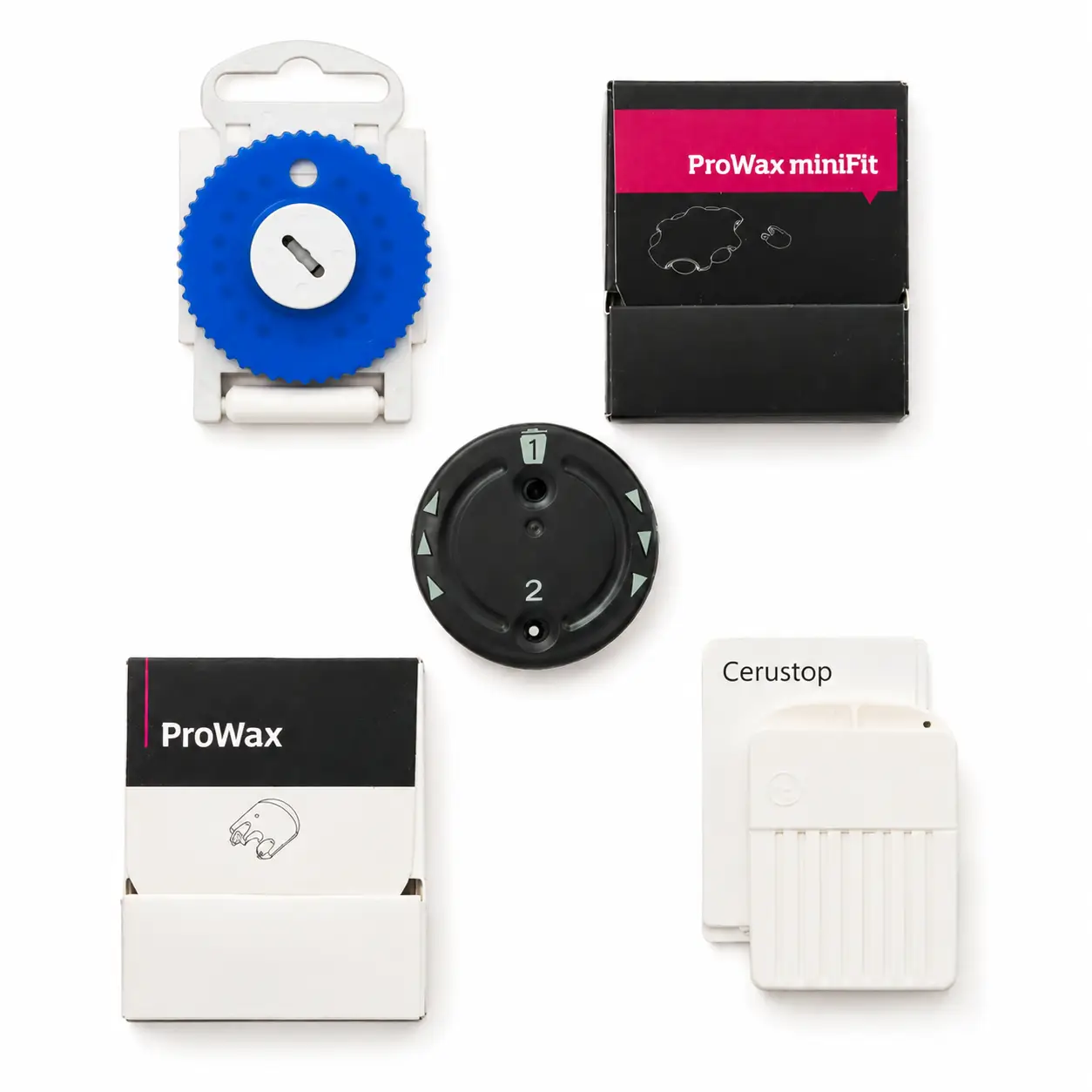 Five popular wax guard filter types for hearing aids – compatible with Phonak, Oticon, Resound, Signia, Widex