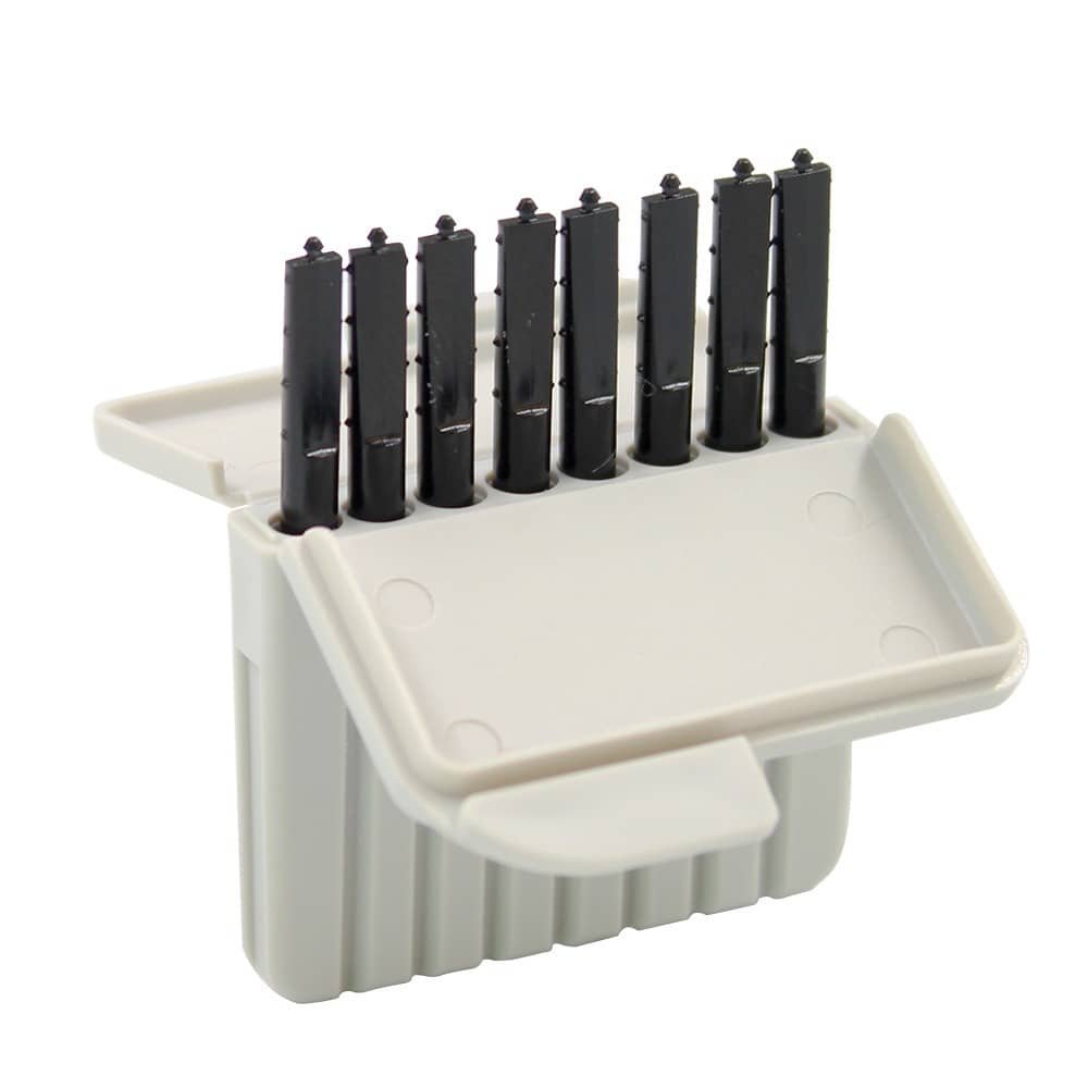 White box with black pole Phonak wax guard